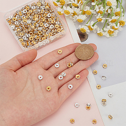 400Pcs 2 Colors Brass Rhinestone Spacer Beads&nbsp;RB-SP0001-06