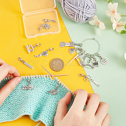 Sewing Theme Alloy Locking Stitch Markers&nbsp;HJEW-UN00020