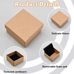 12Pcs 2 Colors Cardboard Paper Jewelry Set Boxes&nbsp;CBOX-FS0001-01