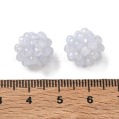 Natural Blue Lace Agate Woven Beads&nbsp;GG-CBA2E9C-F17-01