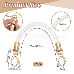 Braided PU Imitation Leather Round Cord Bag Handles&nbsp;PURS-WH0001-84A