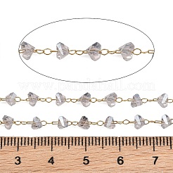 Glass & 304 Stainless Steel Beaded Chains&nbsp;SA-CBAD321-04A