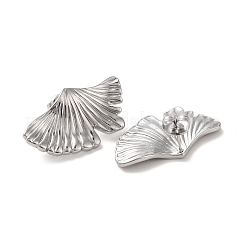 Non-Tarnish Leaf 304 Stainless Steel Stud Earrings for Women&nbsp;EJEW-L272-034P-05