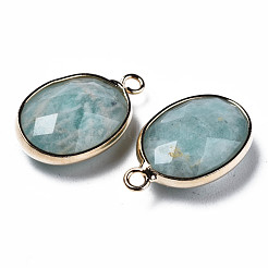 Natural Amazonite Pendants&nbsp;G-Q998-020B