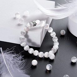 100Pcs 8mm Natural Selenite Beads&nbsp;DIY-LS0002-17