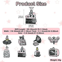 16Pcs 8 Styles Zinc Alloy Enamel Pendants&nbsp;ENAM-CJ0006-68