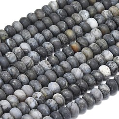 Natural African Black Opal Beads Strands&nbsp;G-P575-A31-6x4mm