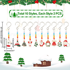 Christmas Theme Alloy Enamel Pendant Decorations&nbsp;HJEW-AB00265