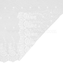 3 Yards Polyester Embroidery Flower Mesh Fabric&nbsp;DIY-GF0011-37A
