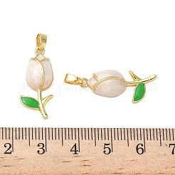 Brass Enamel Pendants&nbsp;KK-I371-33G-01