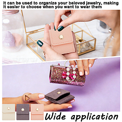6Pcs 3 Colors PU Leather Jewelry Rolls&nbsp;ABAG-GO0001-30
