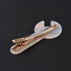 Acrylic Alligator Hair Clips&nbsp;OHAR-P020-06G