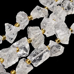 Raw Rough Natural Quartz Crystal Beads Strands&nbsp;G-Z131-J01-01