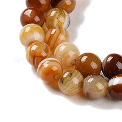 Natural Striped Agate/Banded Agate Beads Strands&nbsp;G-Z060-A01-A09
