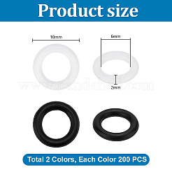 400Pcs 2 Colors Rubber O Ring Connectors&nbsp;FIND-PH0060-15B