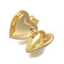 Valentine's Day Brass Heart Locket Pendants&nbsp;KK-D431-035H-G