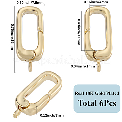 6Pcs Rack Plating Brass Spring Gate Rings&nbsp;KK-SC0006-48G-02