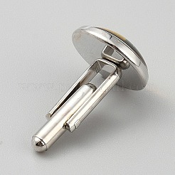Alloy Glass Cufflinks&nbsp;FIND-WH0126-687