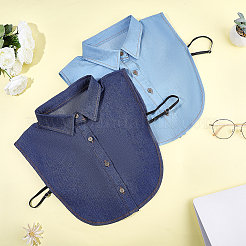 2Pcs 2 Colors Detachable Cloth Women's False Collar&nbsp;DIY-CP0014-06