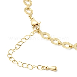 Brass Textured Ring Link Chain Bracelet Making&nbsp;MAK-K024-14G