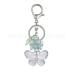 3Pcs 3 Colors Butterfly & Flower Acrylic Pendant Keychain&nbsp;KEYC-JKC00988