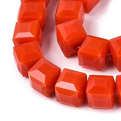 Opaque Glass Beads Strands&nbsp;LS-GLAA-R041-8x8mm-C04