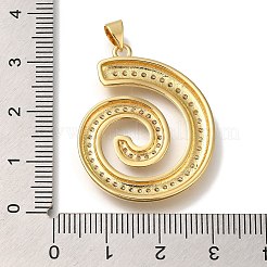 Rack Plating Brass Micro Pave Cubic Zirconia Pendants&nbsp;KK-I720-54G