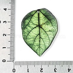 Epoxy Resin Leaf Pendants&nbsp;RESI-T057-91