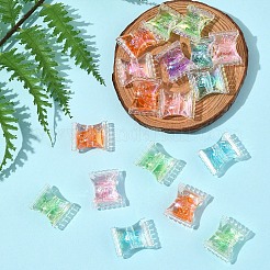 32Pcs UV Plating Rainbow Iridescent Acrylic Beads&nbsp;OACR-FS0002-14
