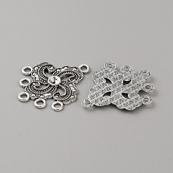 Tibetan Style Zinc Aolly Connector Rhinestone Settings&nbsp;FIND-WH0152-305I