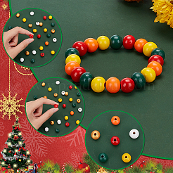 300Pcs 6 Colors Spray Painted Wood Beads&nbsp;WOOD-PH0002-54