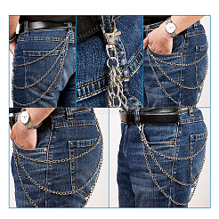 Fashion Universal Hip Hop Belt Waist Chain Jeans Punk&nbsp;PALLOY-TAC0019-01P