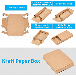 Kraft Paper Folding Box&nbsp;CON-WH0010-01K-C