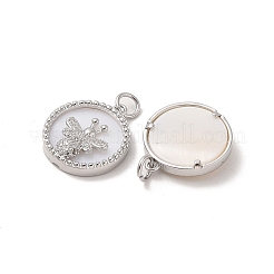 Brass Pendants Pave Shell&nbsp;KK-L208-73P
