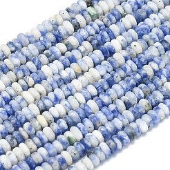 Natural Blue Spot Jasper Beads Strands&nbsp;G-P575-A43-4x2mm