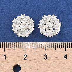 Rack Plating Brass Micro Pave Cubic Zirconia Beads&nbsp;KK-F879-06S