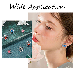 36Pcs 9 Style 304 Stainless Steel Stud Earring Settings&nbsp;STAS-UN0027-06