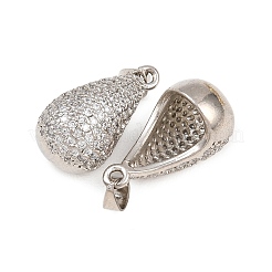 Brass Micro Pave Cubic Zirconia Pendants&nbsp;KK-D107-01P