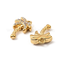304 Stainless Steel with Crystal Rhinestone Charms&nbsp;STAS-G358-23G