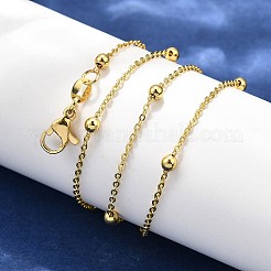 Brass Cable Chain Necklaces&nbsp;X-NJEW-I247-02G