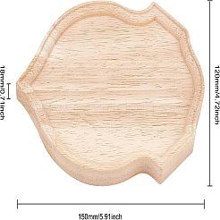 Special-shaped Rubber Wooden Base Display&nbsp;WOOD-WH0023-36