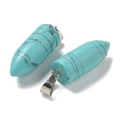 Synthetic Turquoise Pointed Pendants&nbsp;G-B127-18P-02