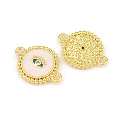 Brass Micro Pave Clear Cubic Zirconia Connector Charms&nbsp;CU-CBA5CB0-21G