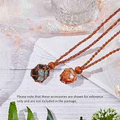 Adjustable Braided Waxed Cord Macrame Pouch Necklace Making&nbsp;NJEW-I243-A05