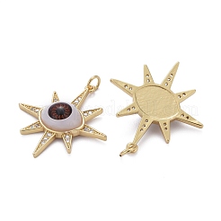 Brass Micro Pave Cubic Zirconia Pendants&nbsp;ZIRC-Z011-32C