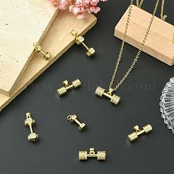 8Pcs 4 Styles Rack Plating Brass Pave Cubic Zirconia Pendants&nbsp;KK-CJ0003-67