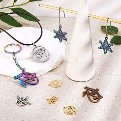 22Pcs 11 Style Laser Cut Pendants&nbsp;DIY-SZ0008-34