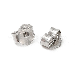 Rhodium Plated 925 Sterling Silver Friction Ear Nuts&nbsp;FIND-Z008-01P