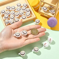 30Pcs Resin Coffee & Cat Shape Model Ornaments&nbsp;DIY-CJ0003-27