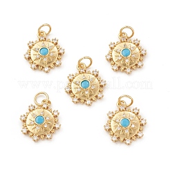 Eco-Friendly Brass Micro Pave Cubic Zirconia Pendants&nbsp;KK-I698-19G